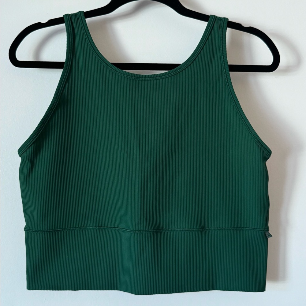 Lululemon Power Pivot Ribbed Tank in Everglade Green size 12